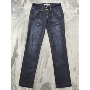 Vintage Y2K Jolt Low Rise Straight Leg Jeans Size 7 Blue Dark Wash Pockets